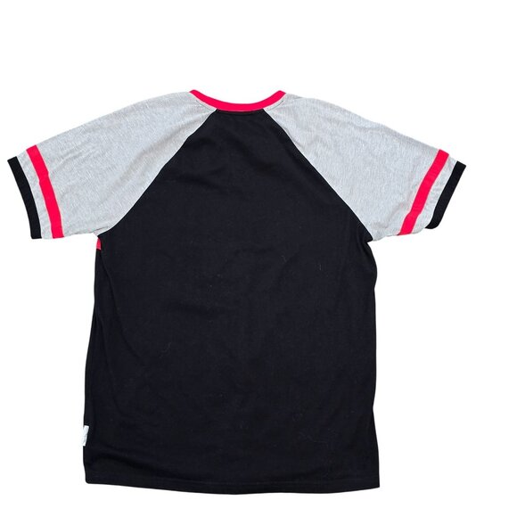 Marvel Raglan T-Shirt In Black & Gray With Red Accents & Logo super hero disney - Picture 3 of 5